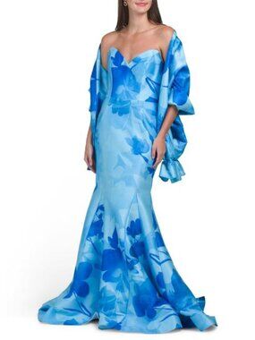 knee length dresses for ladies Jovani 39267 Long Formal Dress Champagne / 0 main image 1